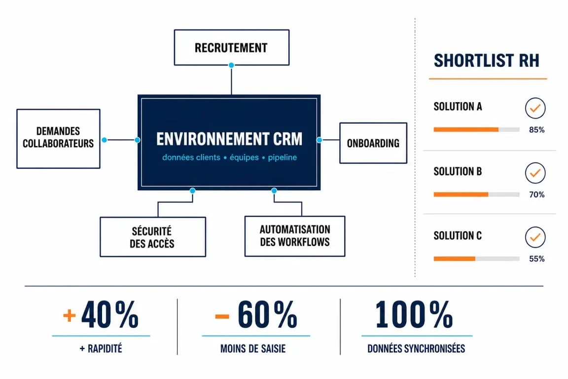 Logiciel RH qui s'intègre à Salesforce : illustration comparative des intégrations RH, recrutement et automatisation