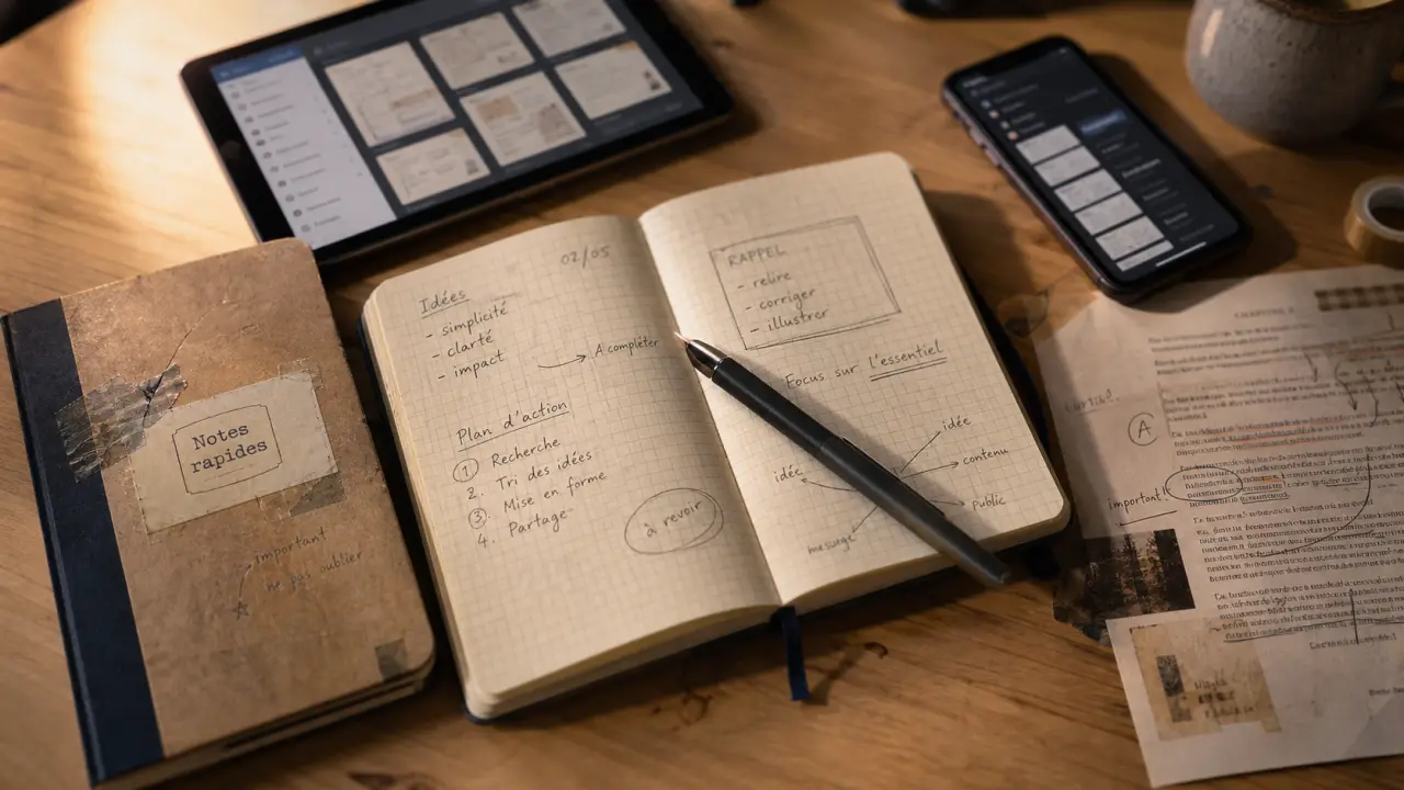 Application prise de note : carnet manuscrit et notes sur tablette, synchronisation et simplicité