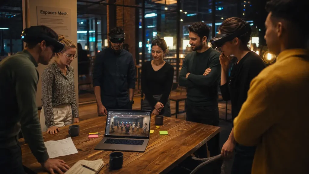 Espaces 3D Microsoft Mesh dans Teams, plateforme collaboration worklink mesh intégration teams