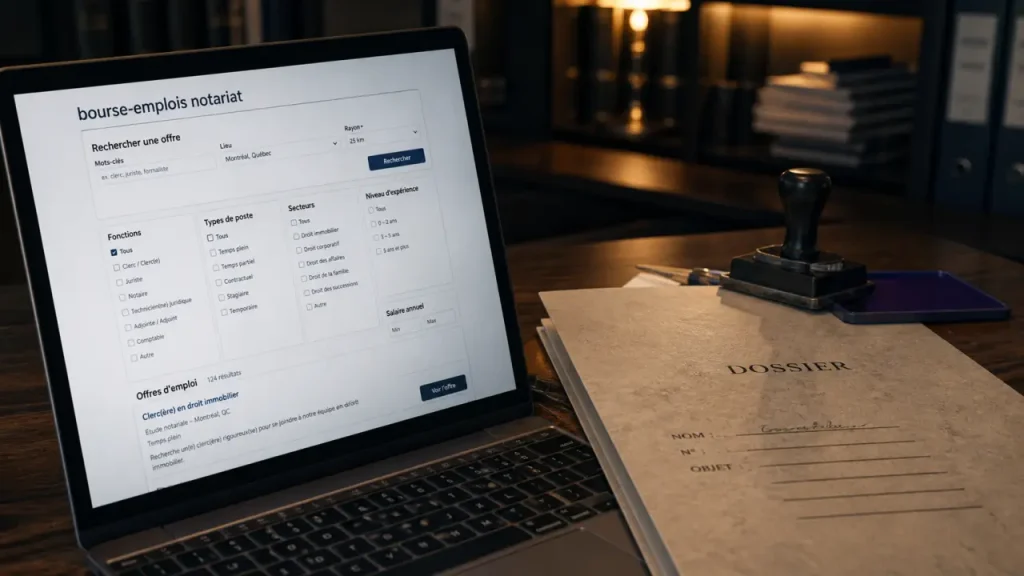 Notaire bourse emploi : rechercher une offre