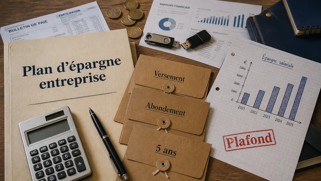 plan epargne entreprise : enveloppes versement, abondement et déblocage 5 ans