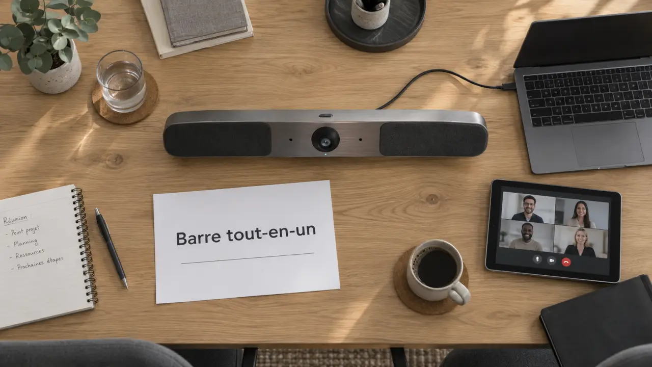 Barre de visioconférence compacte pour petite salle