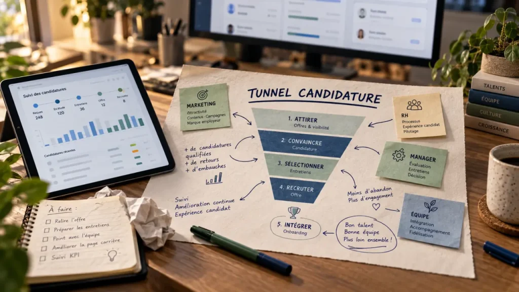 Campagne marque employeur : tunnel candidatures en preuves