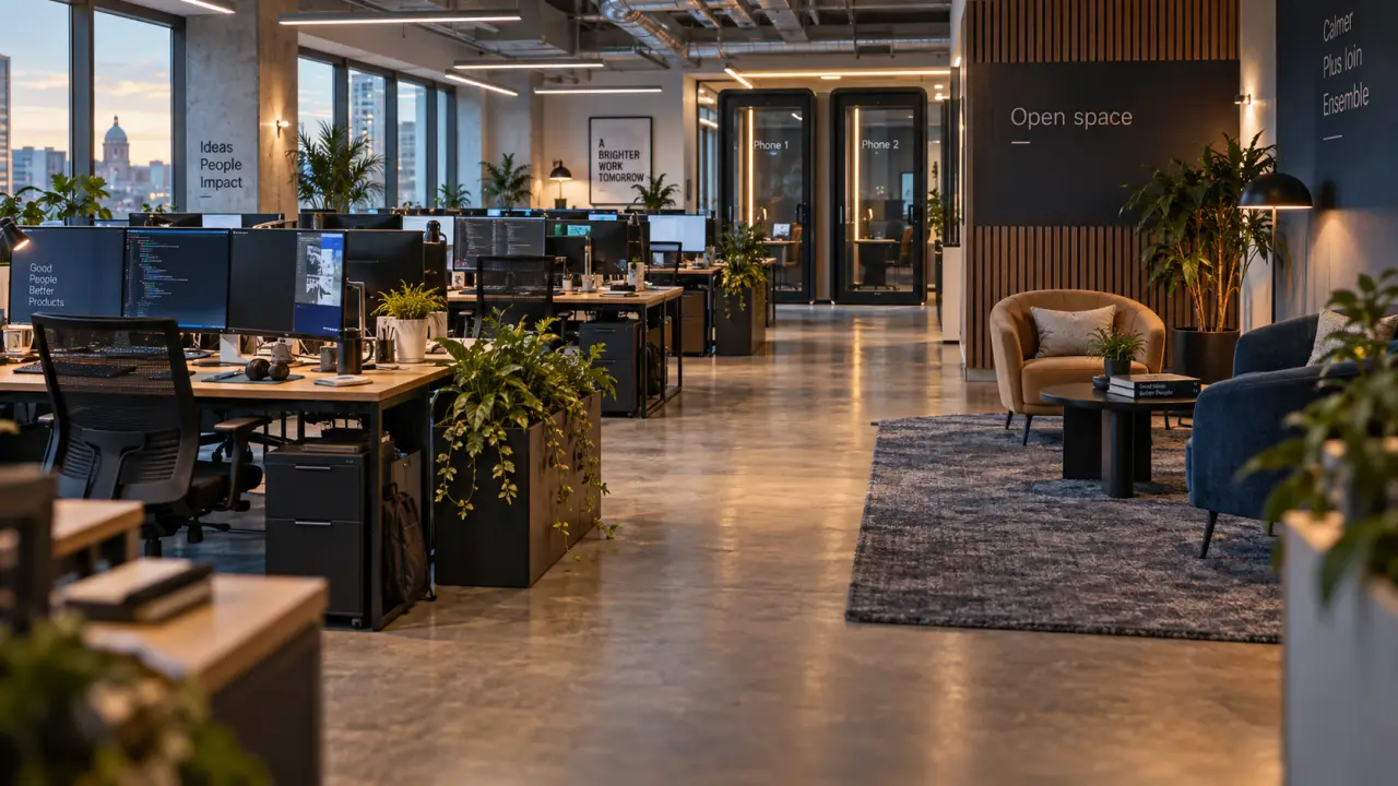 Open space définition : bureaux ouverts, collaboration et zone calme pour le bien-être au travail