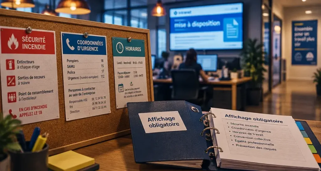 Affichage obligatoire entreprise : panneau manquant, risque jusqu’à 1 500 €