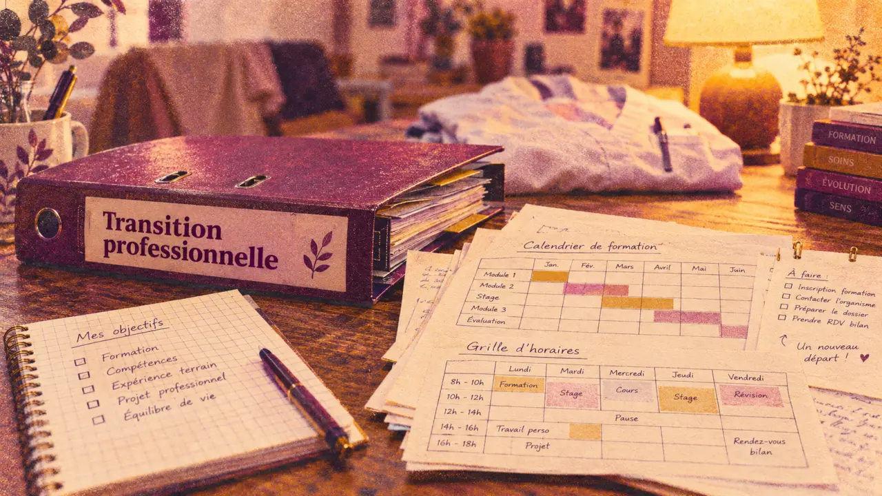 Reconversion professionnelle aide soignante : documents de transition